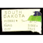 SOUTH DAKOTA PIN SD STATE SHAPE PINS